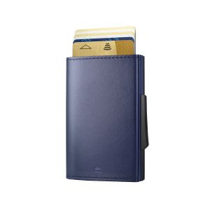 Ögon Designs Cascade Wallet Pop-up Kortholder m knapp Navy blue